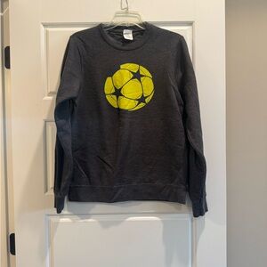 Gray Sweater with Yellow Graphic